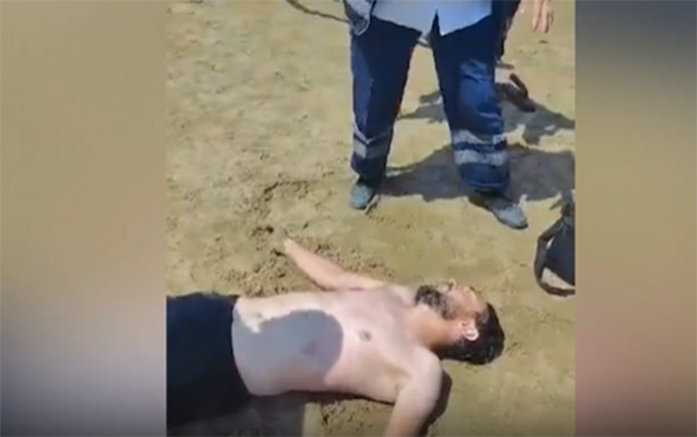 Sabunçuda dənizdə boğulan kişi xilas edildi - Video