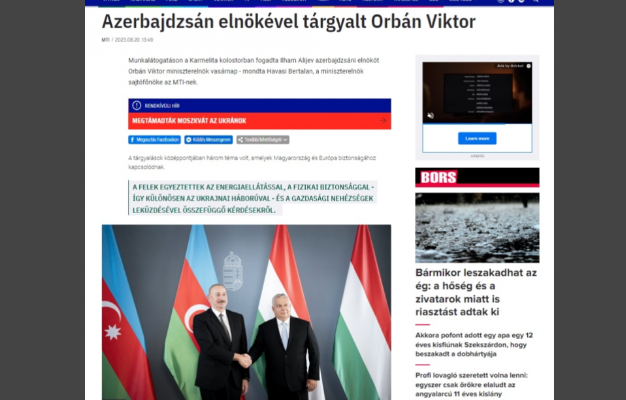Визит Президента Ильхама Алиева в Будапешт широко освещался в венгерских СМИ