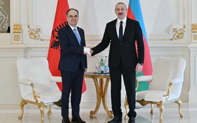 İlham Əliyev Albaniya Prezidenti ilə görüşdü