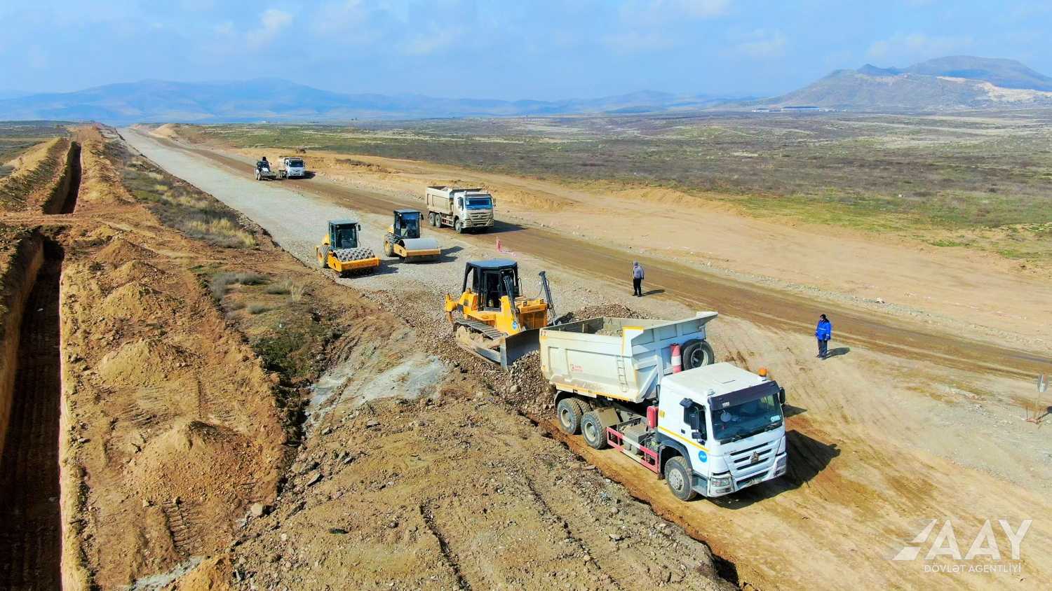 Əsgəran yolunun inşasına başlanıldı – Fotolar