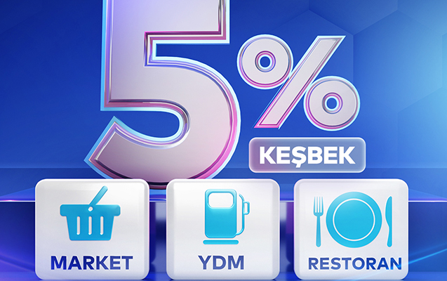 “Bank of Baku”dan bütün market, YDM və restoranlarda - 5% KEŞBEK