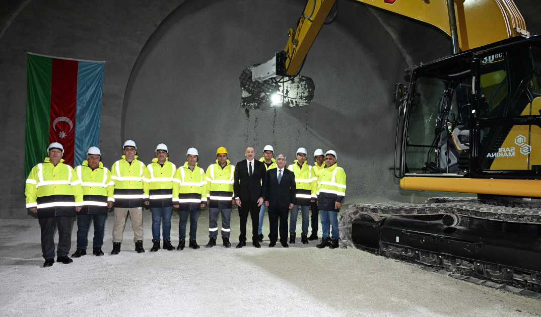 İlham Əliyev tunel açılışında 
 - Fotolar