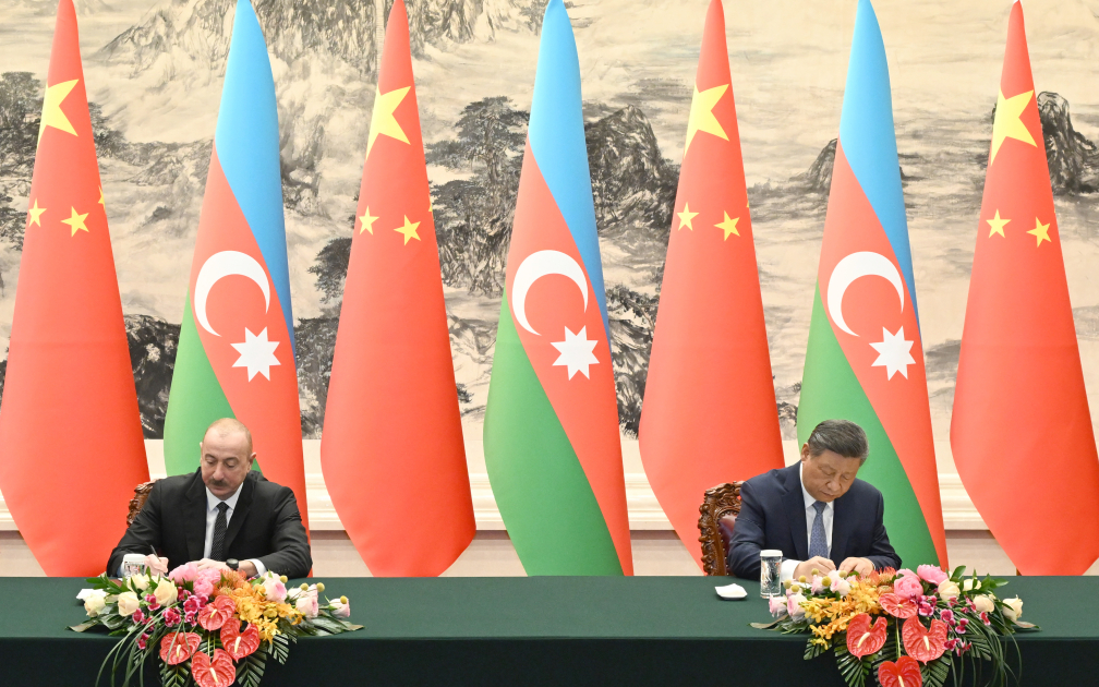 Pekində Azərbaycan-Çin sənədləri imzalandı - Fotolar