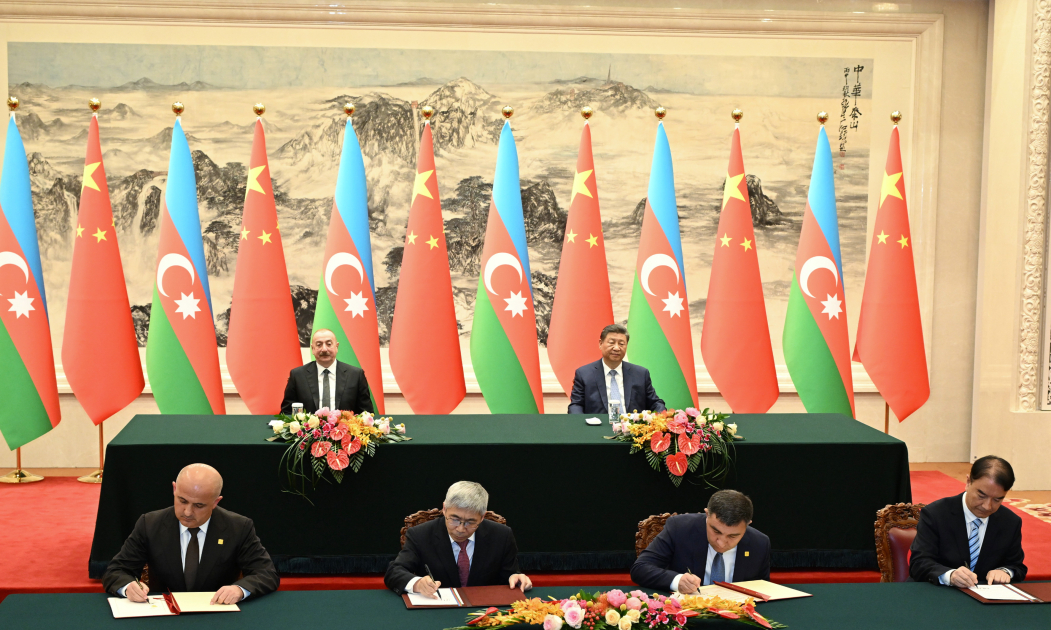 Pekində Azərbaycan-Çin sənədləri imzalandı - Fotolar