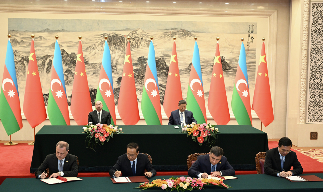 Pekində Azərbaycan-Çin sənədləri imzalandı - Fotolar