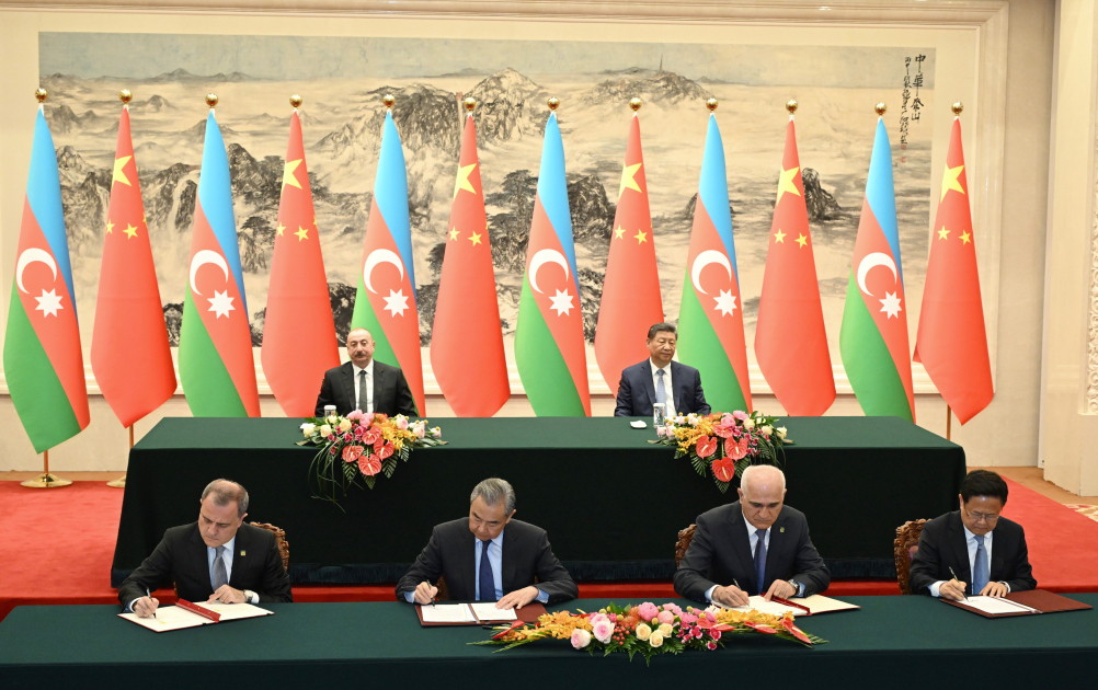 Pekində Azərbaycan-Çin sənədləri imzalandı - Fotolar