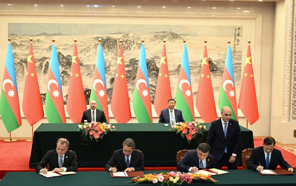 Pekində Azərbaycan-Çin sənədləri imzalandı - Fotolar