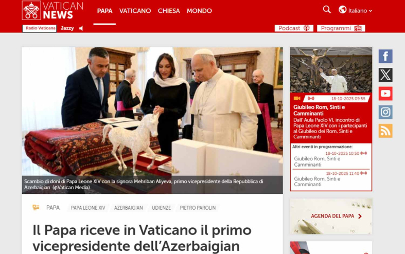 Birinci xanımın Roma Papası ilə görüşünü işıqlandırdılar  - Fotolar  