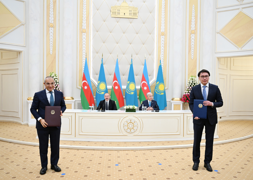 Azərbaycan-Qazaxıstan sənədləri mübadilə olundu - FOTOLAR 20 Azərbaycan-Qazaxıstan sənədləri mübadilə olundu - FOTOLAR