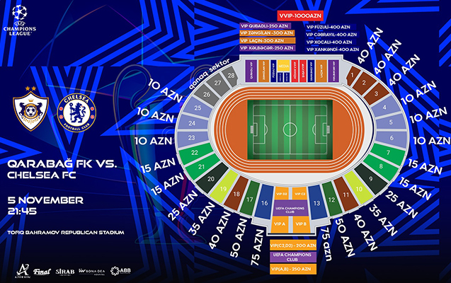 “Qarabağ” – “Çelsi” matçının biletləri nə zaman satışa çıxarılacaq?