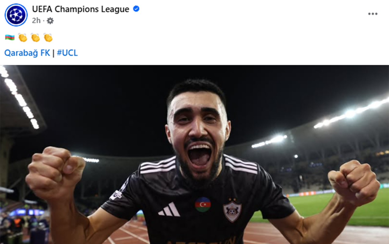 UEFA “Qarabağ”ı paylaşdı - Fotolar