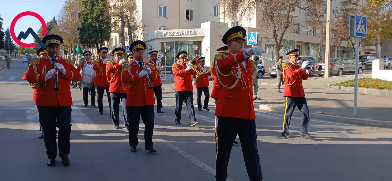 Xankəndidə Zəfər Günü ilə bağlı yürüş - Video - Fotolar