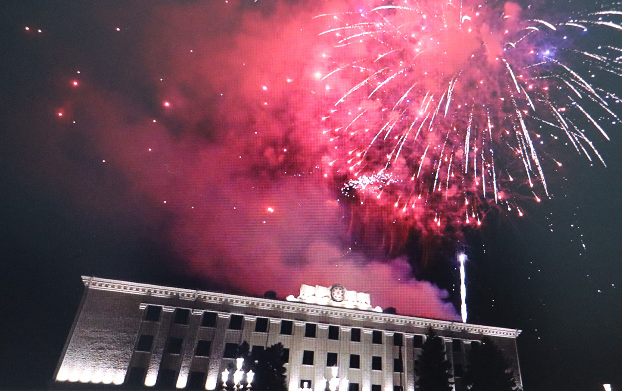 Xankəndidə Zəfər Günü atəşfəşanlığı  - Video  