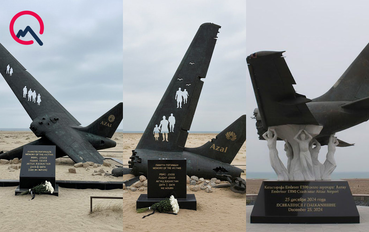 Qazaxıstanda qəzaya uğrayan təyyarəmizə bu üç abidədən biri ucaldılacaq  - Fotolar  