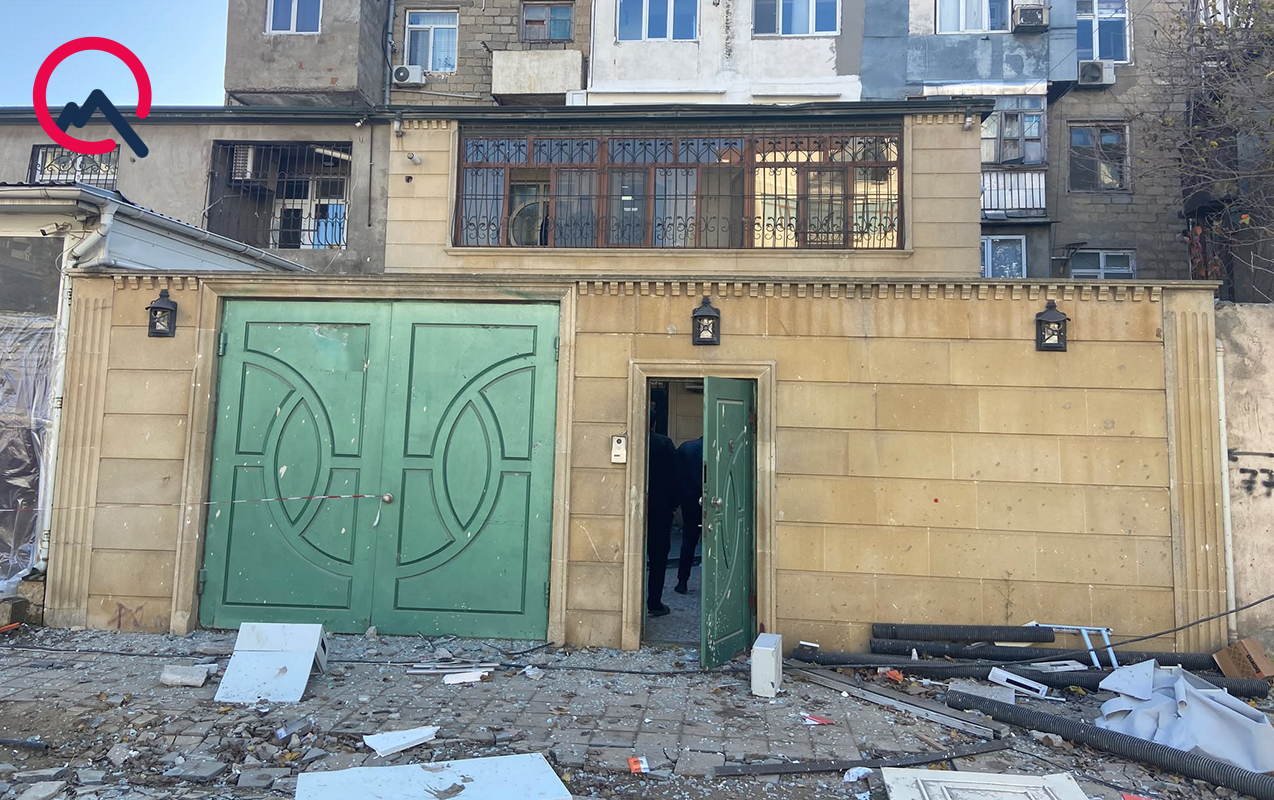 Partlayışda yaxınlıqdakı tikililərə də ziyan dəydi  - Fotolar  