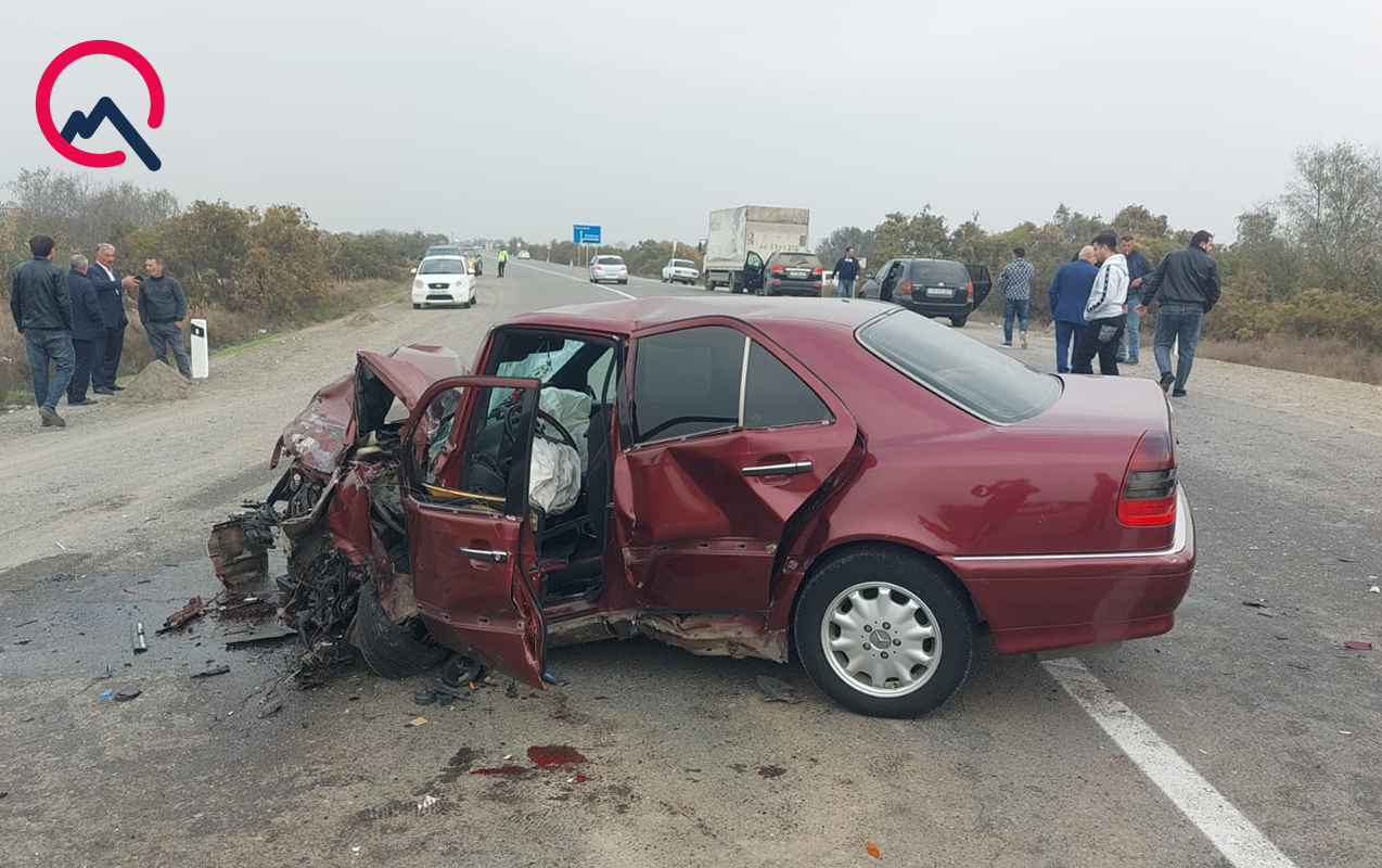 İmişlidə zəncirvari qəza  - Xəsarət alanlar var - Yenilənib  