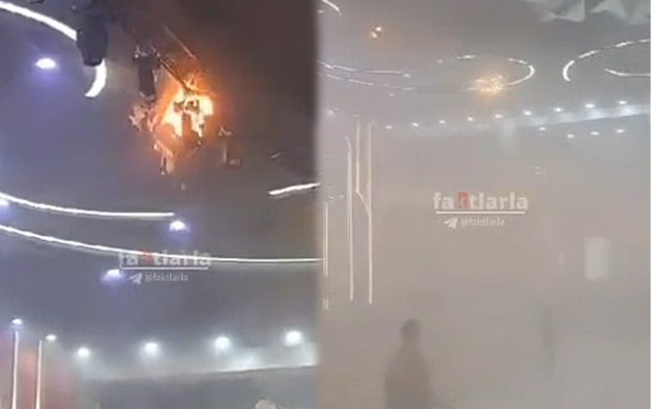 Bakıda toy zamanı şadlıq evində yanğın  - “Zalda bir nəfər qalmasın”-Video  