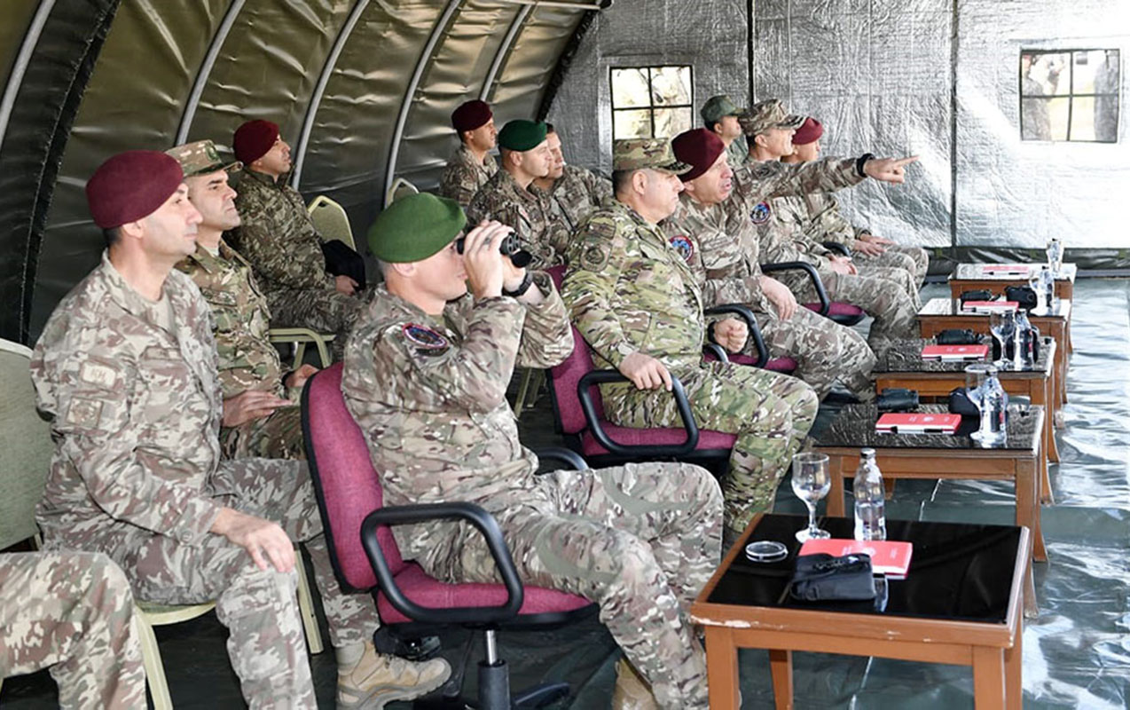 General xüsusi təyinatlıların birgə təlimini izlədi  - Fotolar  