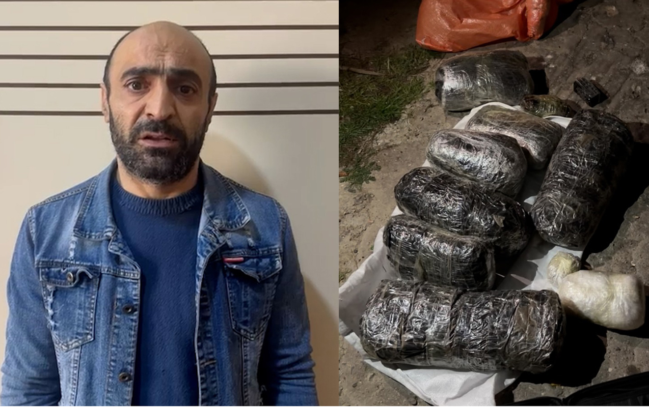 Qaradağda narkokuryerdən 11 kq narkotik götürüldü  - Video  