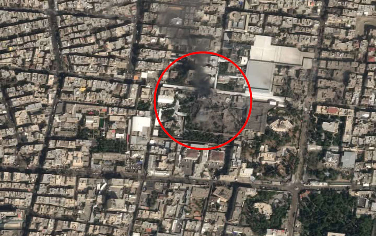 xameneinin-vurulmus-iqametgahinin-peyk-goruntusu