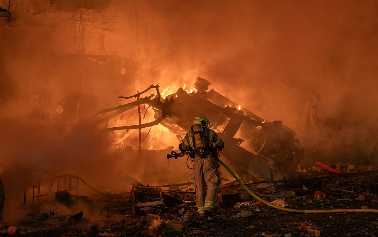 Təl-Əviv alova qərq oldu